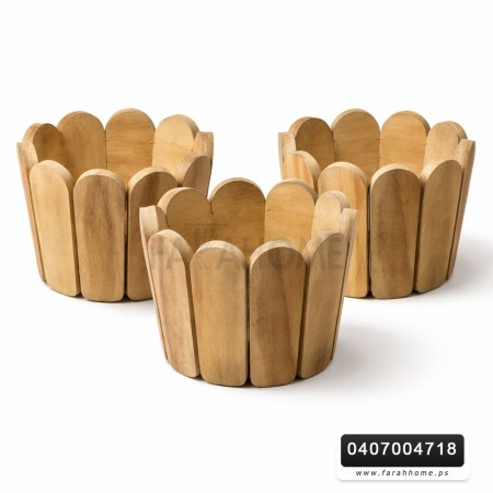 قوار خشب - حامل ورد مساطر وسط