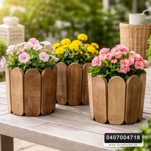 قوار خشب - حامل ورد مساطر وسط