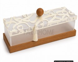 مضيفة مستطيل خشب مع تنك بيج CNC عربي