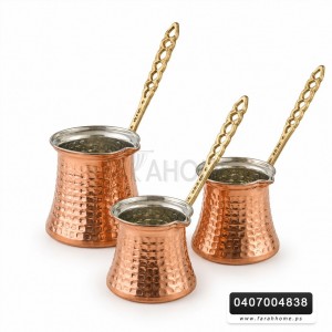 طقم غلايات نحاس دق احجام صغيرة 3 قطع
