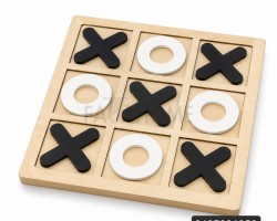  لعبة / تحف ديكور X - O خشب مربع 20 × 20 سم