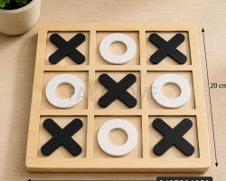  لعبة / تحف ديكور X - O خشب مربع 20 × 20 سم