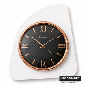 ساعة حائط برونزي بارقام يونانية واطارخشبي ساعة حائط برونزي بارقام يونانية واطارخشبي