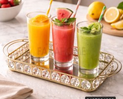 صينية تفضيل كرستال مقاس 15 × 26 سم ارضية مراه يد معدن سلكين صينية تفضيل كرستال مقاس 15 × 26 سم ارضية مراه يد معدن سلكين