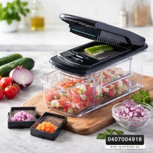 فرامة خضار / سلطة 2 قطعة اكريليك ضد الكسر كبس مقبض بلاستيك مع غطاء اسود