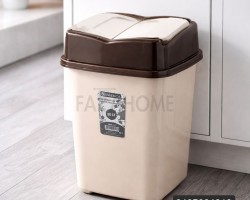سلة مهملات مع غطاء مروحة لون بيج MRD113 / 20L 