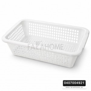 سلة بلاستيك مشبك حجم 34 × 26 + 11 سم سلة بلاستيك مشبك حجم 34 × 26 + 11 سم