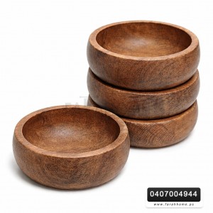 طقم صحون خشب تركي 10سم 4 قطع