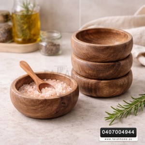 طقم صحون خشب تركي 10سم 4 قطع