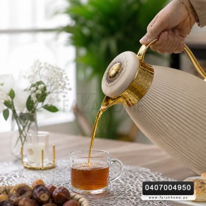 ثيرموس / قمقم / دله قهوة مخطط محزز طولي بلاستيك ويد علاقة