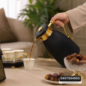 ثيرموس / قمقم / دله قهوة مخطط محزز طولي بلاستيك ويد علاقة