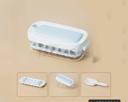 قالب ثلج اكرليك مع جاط شكل مربعات مع مغرفة ICE TRAY 