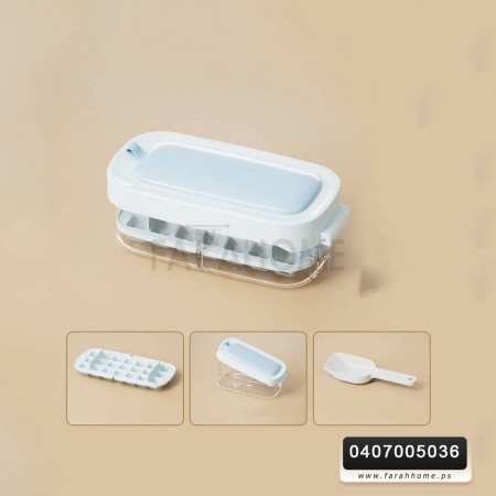 قالب ثلج اكرليك مع جاط شكل مربعات مع مغرفة ICE TRAY 