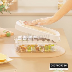 قالب ثلج اكرليك مع جاط شكل مربعات مع مغرفة ICE TRAY 