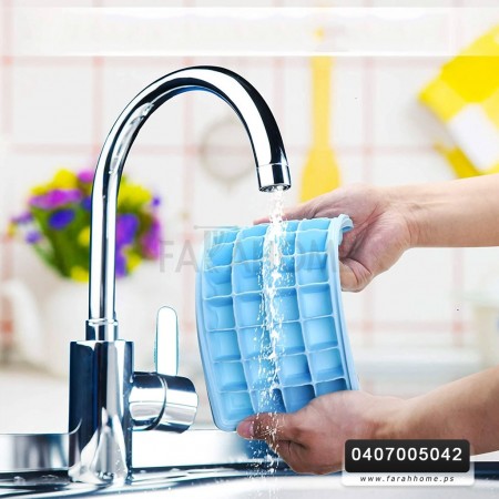 قوالب ثلج اكرليك + جاط شكل مستطيل مع مجرفة 44 قطعة
