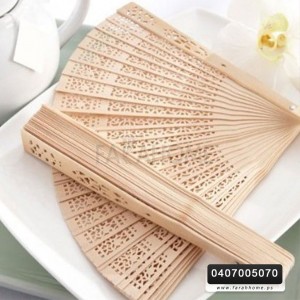 مروحة صينية خشب CNC قابلة للفتح يدوية 