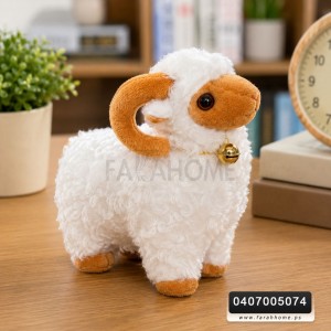 لعبة / خروف فرو حجم صغير مع صوت