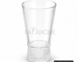 طقم كاسة عصير 12 قطعة قرطوس زجاج شفاف ملس قاعدة مجدول مبزر-مثلج 335ML ADC7101CLEAR
