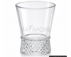 طقم كاسة عصير / شاي عدد 12 قطعة قرطوس زجاج شفاف ملس قاعدة ملس 255ML ADC7100CLEAR