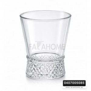 طقم كاسة عصير / شاي عدد 12 قطعة قرطوس زجاج شفاف ملس قاعدة ملس 255ML ADC7100CLEAR