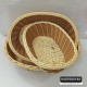 طقم سلال حافظة سلة خبز مربع / بيضاوي قش  3 قطع