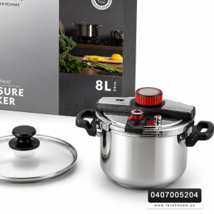 طناجر/ طنجرة ضغط كبس ستانلس ثقيل 8 لتر CLEVER