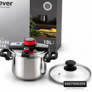 طناجر/ طنجرة ضغط كبس ستانلس ثقيل 10 لتر CLEVER