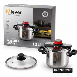 طناجر/ طنجرة ضغط كبس ستانلس ثقيل 12 لتر CLEVER