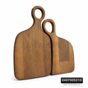 طقم خشب ديكور قطعتين متداخل بني تركي مع يد 25 × 30 سم