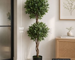 شجر فيجاس اخضر ابيض 160 مع قوار اسود