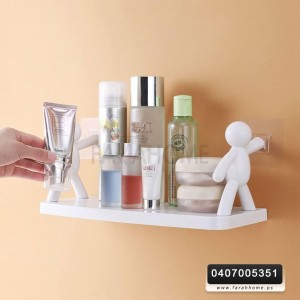 ستاند رف بلاستيك للحمام شكل اجسام  33 × 13.5 سم