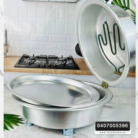 فرن طنجرة/ خبازة كهرباء مع صاجه وصينيه المنيوم حجم كبير حيف عالي