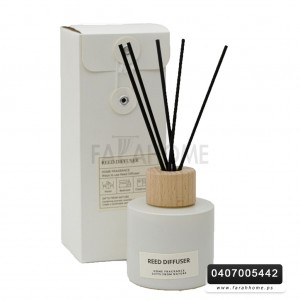 معطر جو سائل 100مل علبة زجاج ابيض غطاء خشب معطر جو سائل 100مل علبة زجاج ابيض غطاء خشب