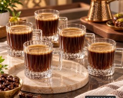 طقم /6كاسات قهوة بيد محزز KARMA COFFEE RYG  