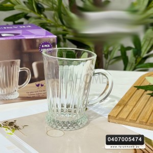 طقم /6كاسة شاي بيد قرطوس محزز FRANCE MUG 