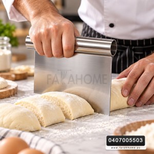 قطاعة عجين ستانليس مستطيل مقبض اسطواني قطاعة عجين ستانليس مستطيل مقبض اسطواني