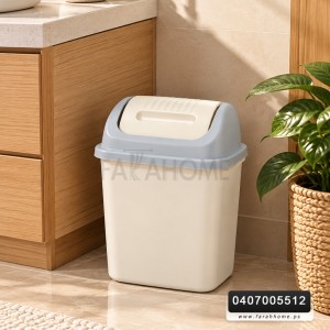 سلة مهملات بلاستيك غطاء مروحة 18 لتر d149-35