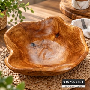 جاط سلة مربع خشب طبيعي 32×32 سم 