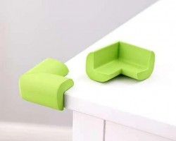  زوايا اسفنج حماية للاطفال - زوايا المكتب - الخشب - 4 قطع