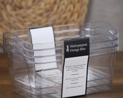 طقم سلة ثلاجه 3 قطع بلاستيك شفاف 26 × 18 + 11 سم مستطيل اكريليك يد حفة عاليه طقم سلة ثلاجه 3 قطع بلاستيك شفاف 26 × 18 + 11 سم مستطيل اكريليك يد حفة عاليه