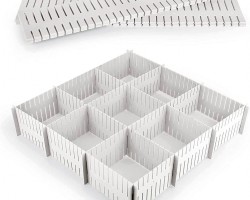 منظم - قاطع جارور بلاستيك مفرز 48 × 7 سم سم - 2 قطعة  lejie