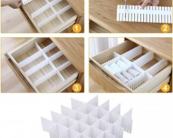 منظم - قاطع جارور بلاستيك مفرز 48 × 7 سم سم - 2 قطعة  lejie