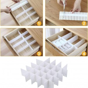 منظم - قاطع جارور بلاستيك مفرز 48 × 7 سم سم - 2 قطعة  lejie