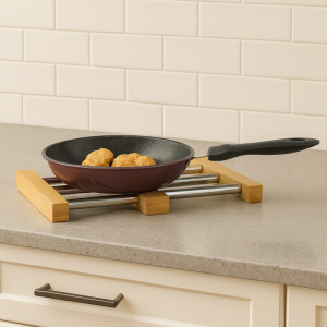 كوستر سحب خشب بامبو مع معدن SHENGYA