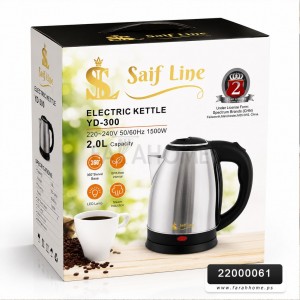 سخان ماء كهرباء ستانلس 1500 واط سعة 2 لتر موديل YD-300 كمكم / قمقم سخان ماء كهرباء ستانلس 1500 واط سعة 2 لتر موديل YD-300 كمكم / قمقم