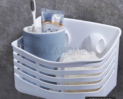 رف حمام حمالة شامبو تلزيق وسط ضغط 20 × 13 سم