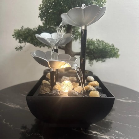 نافورة ليد مع احجار شكل وردة JS3 LED FOUNTAIN 