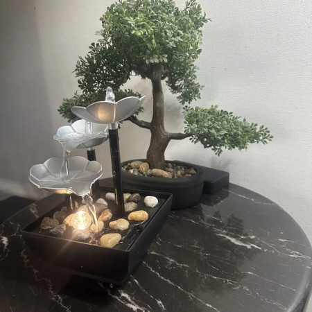 نافورة ليد مع احجار شكل وردة JS3 LED FOUNTAIN 