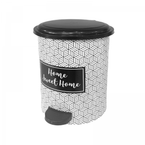 طقم سلال مهملات - قمامة 3 قطع مع دعسه رجل لون ابيض او ملون سعة 7/12/22 لتر