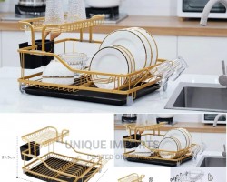 مشك صحون طابق ونص المنيوم ثقيل فضي / ذهبي